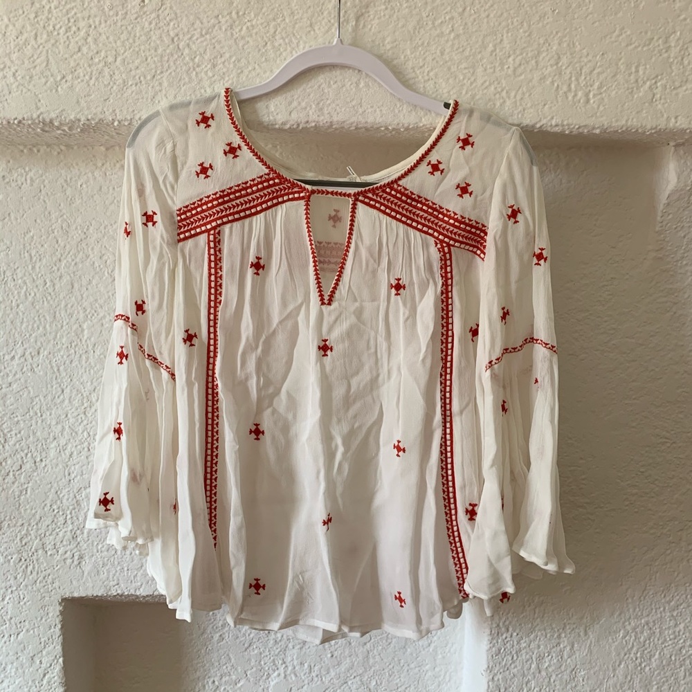 Boho Embroidered Top